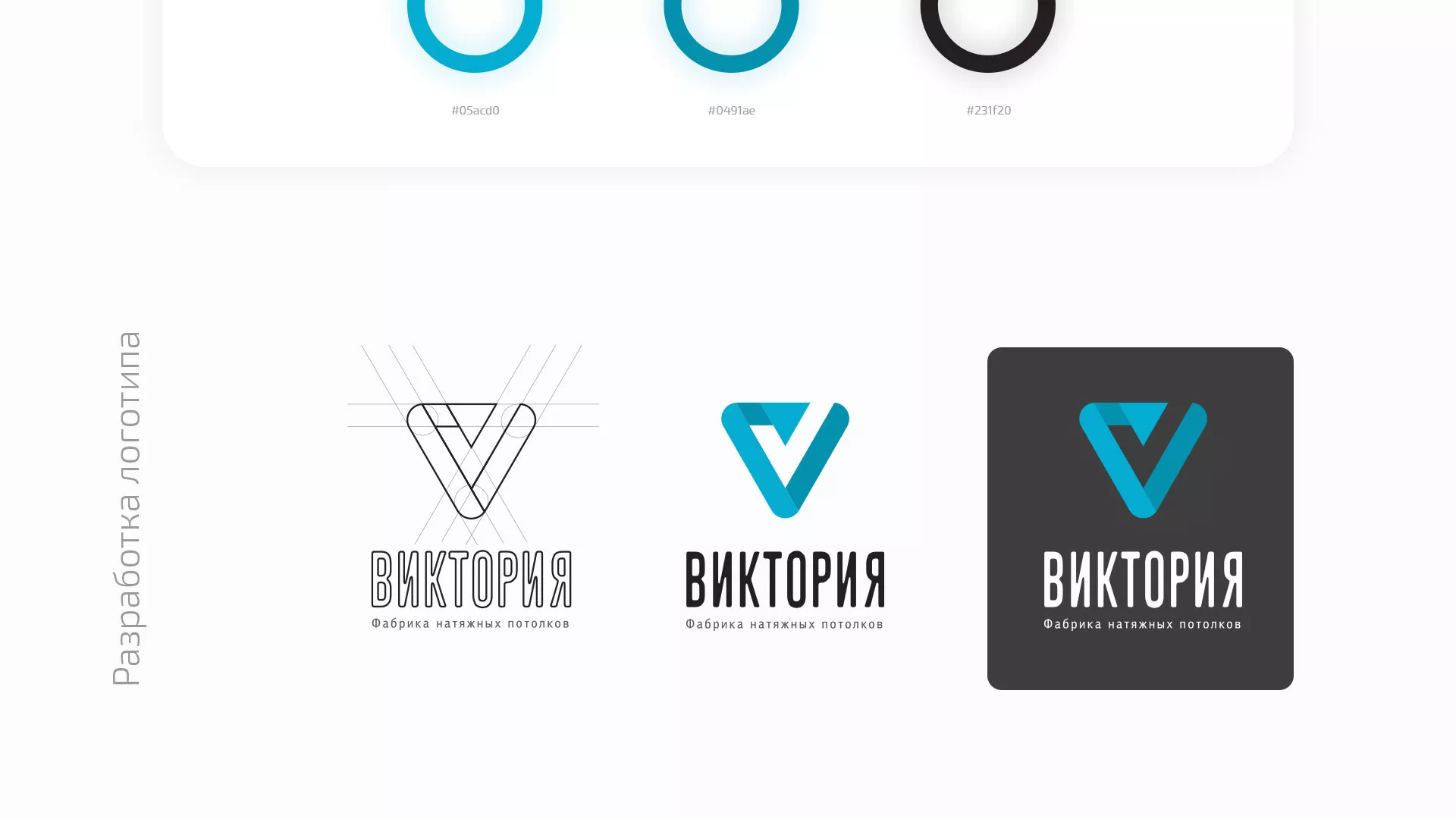 Разработка фирменного стиля компании по продаже и установке натяжных потолков в Тотьме